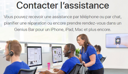Contacter Apple Belgique en ligne